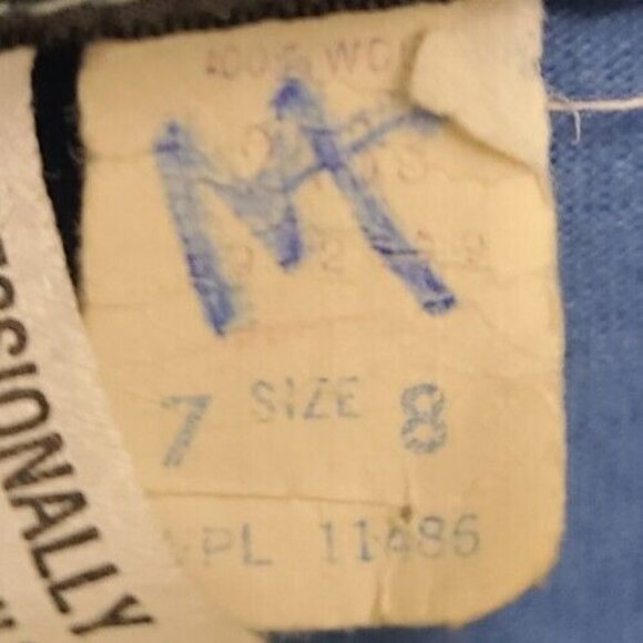 Vtg Simone Alexander for Patty Woodard Open Front Cardigan 100% Wool Blue Sz 7/8 - Picture 6 of 8